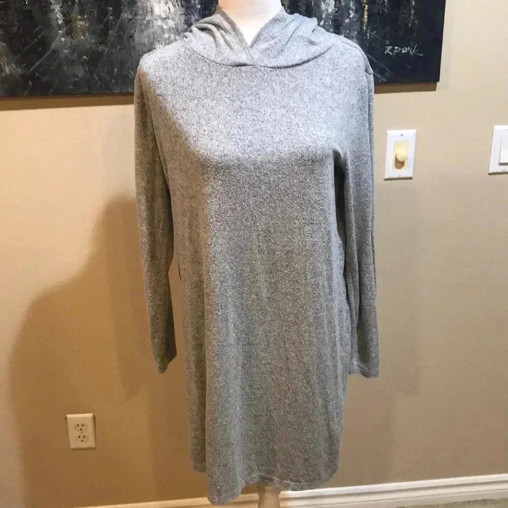 Lou & Grey Soft Long Sleeved Hoodie Dress-Size M